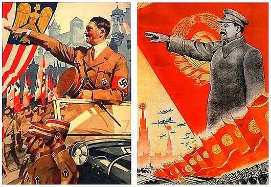 Два пропагандни плаката от 30-те години на ХХ век. - Мир на страха ни от комунистическата жестокост!
